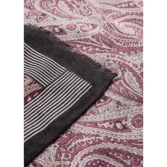 NWT SOYA CONCEPT INGELINA Burgundy Paisley Print Scarf - Picture 2 of 2